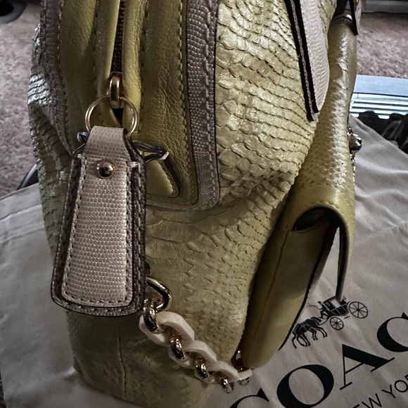 COACH ❤️ Kristin Embossed Metallic Python Large Tote Bag~STYLE #14920~NWT - Picture 7 of 15